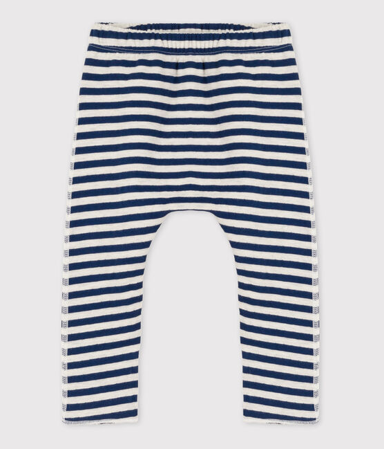 Gestreifte Baby-Hose aus Doppeljersey blau MEDIEVAL/ MONTELIMAR