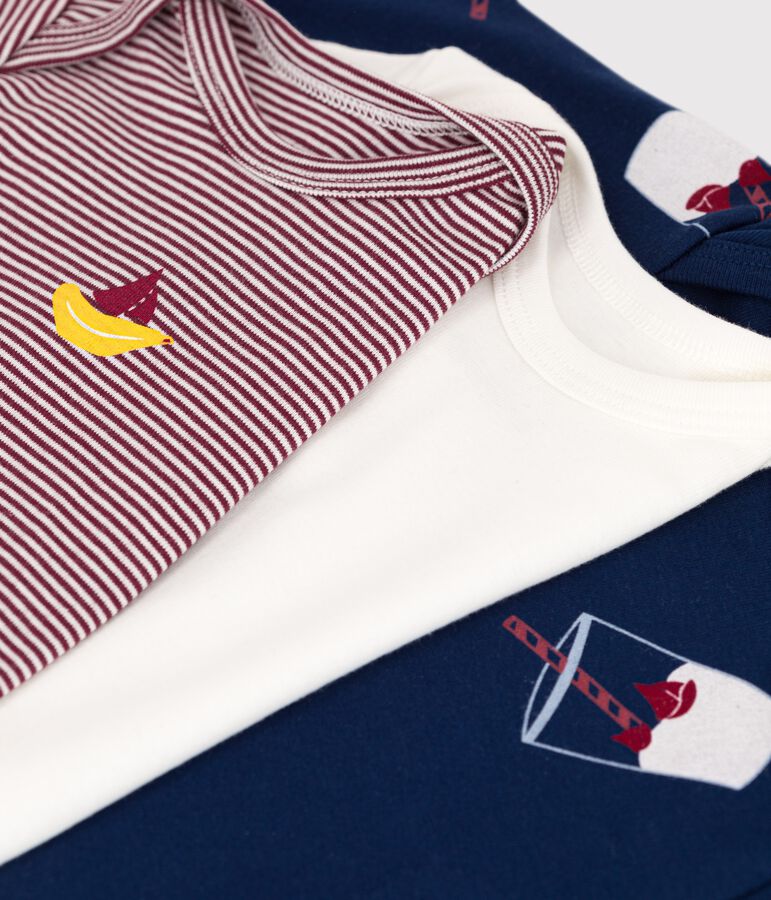 3er-Set Baby-Bodys aus Bio-Baumwolle Tajinebanane x Petit Bateau vielfarbig