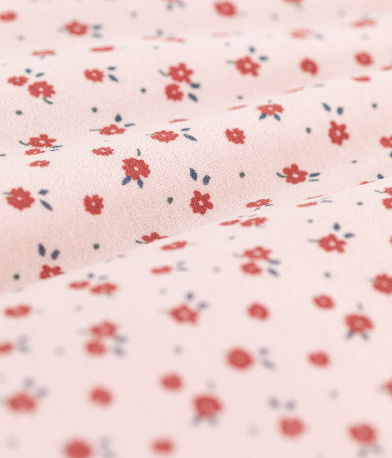 BABYSCHLAFSACK AUS NICKI MIT BLUMENMUSTER, TOG-WERT 2 rosa/vielfarbig