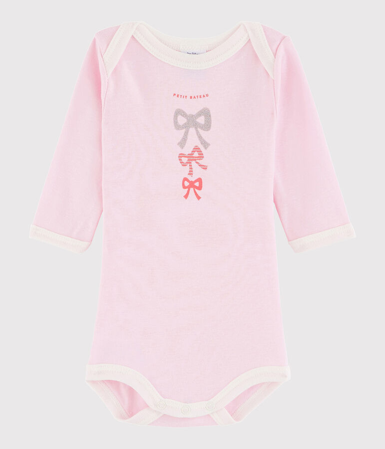 Lang&auml;rmeliger Baby-Body M&auml;dchen rosa