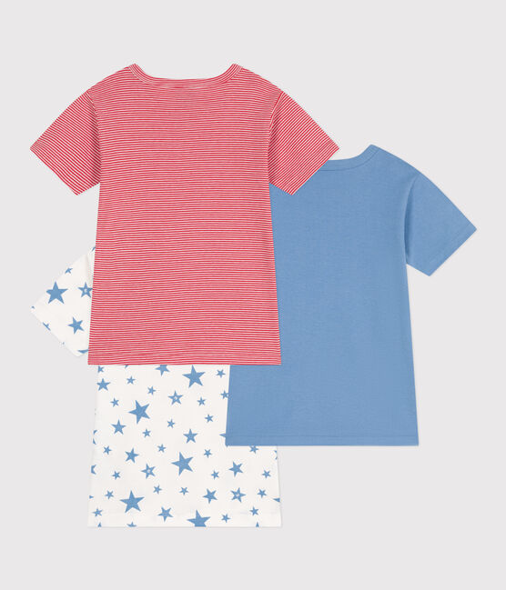 3er-Set kurzärmelige Kinder-T-Shirts aus Baumwolle mit Sternmotiv variante 1