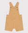 Kurze Baby-Latzhose aus farbigem Denim beige TOURONE