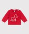 Baby-Pullover aus Woll- und Baumwollstrick mit Pferdmotiv rot TERKUIT/ AVALANCHE