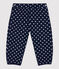 Baby-Hose aus Molton. blau SMOKING/weiss MARSHMALLOW