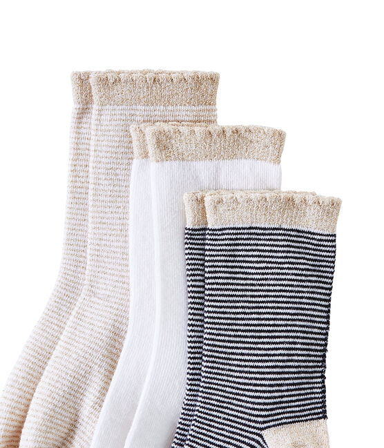 Mädchen-Socken im 3er-Set weiss LOT