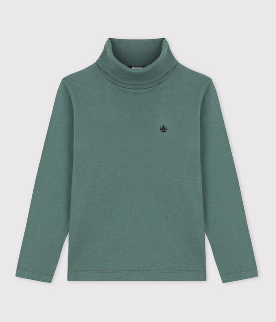 Kinder-Rollkragenshirt aus Baumwolle grün VALLEE