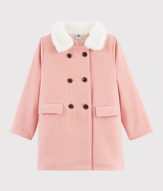 Mantel aus Wollstoff für Mädchen rosa ROSE