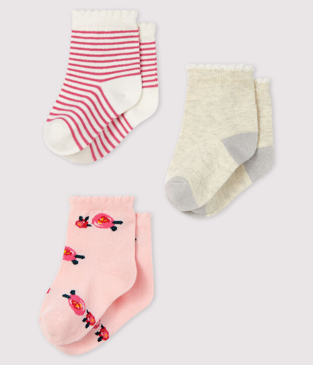 3er-Set Babysocken vielfarbig