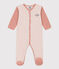 Strampler aus Baumwolle mit Ringelstreifen. rot CORRIDA/weiss MARSHMALLOW