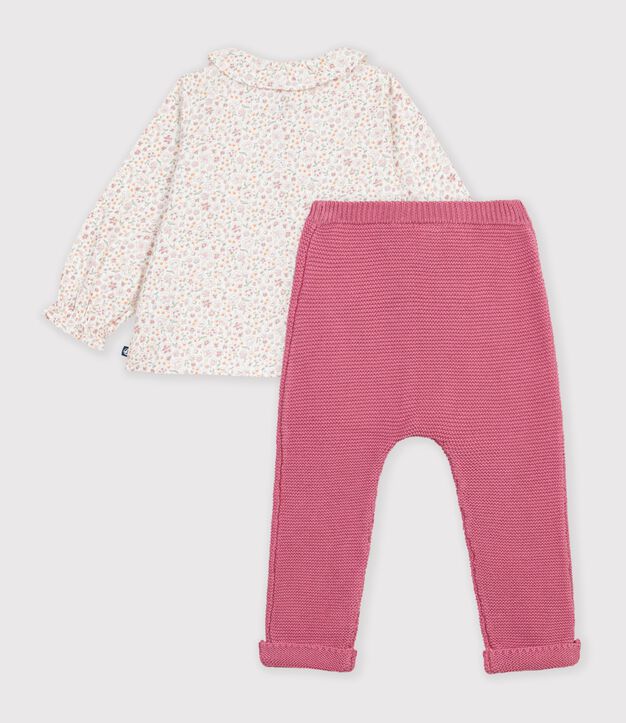 Baby-Set aus Baumwolle mit Blumenmuster vielfarbig