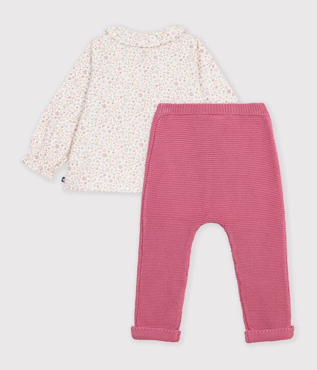 Baby-Set aus Baumwolle mit Blumenmuster vielfarbig