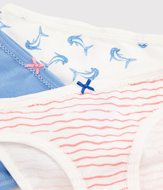 3er-Set Slips mit Delfin-Muster für Mädchen variante 1