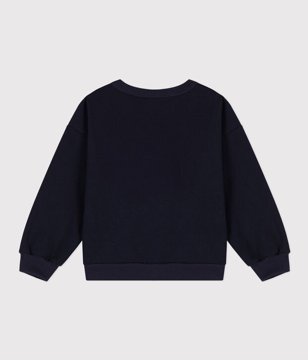 Kinder-Sweatshirt aus Molton f&uuml;r M&auml;dchen blau