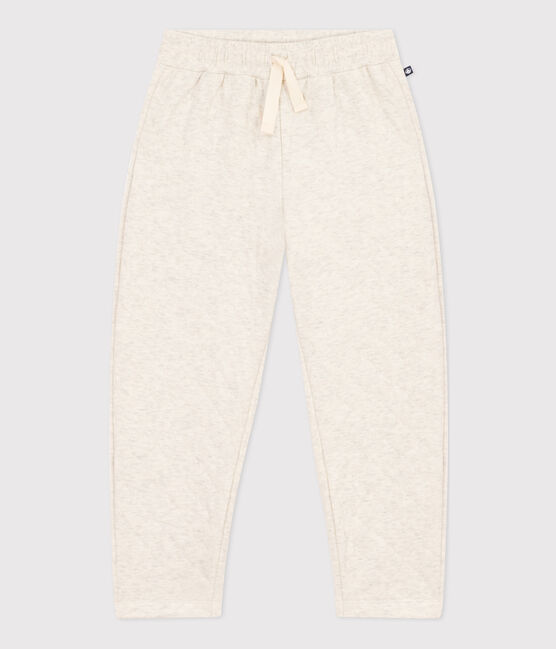 Kinderhose aus gestepptem Doppeljersey für Jungen beige MONTELIMAR CHINE