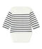 Dieses Baby-Mädchen-Streifenshirt weiss MARSHMALLOW/blau SMOKING