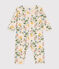 Baby-Strampler ohne Füße mit Blumen-Printmotiv aus Baumwolle weiss AVALANCHE/ MULTICO