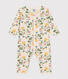 Baby-Strampler ohne Füße mit Blumen-Printmotiv aus Baumwolle