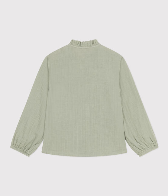 Kinder-Bluse aus Musselin für Mädchen grün HERBIER