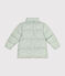 Kinder-Winterjacke mit einrollbarer Kapuze für Mädchen grün HERBIER/weiss MULTICO