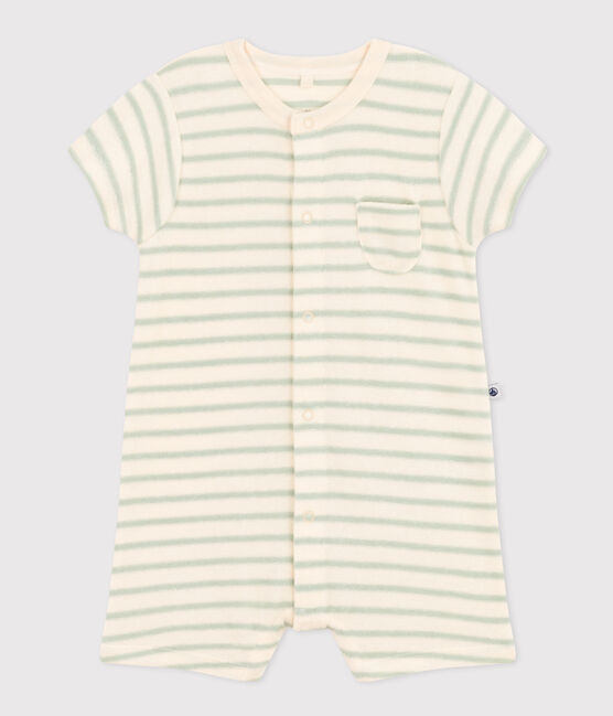 Kurzer Baby-Overall aus Bouclé-Frottee AVALANCHE/ HERBIER