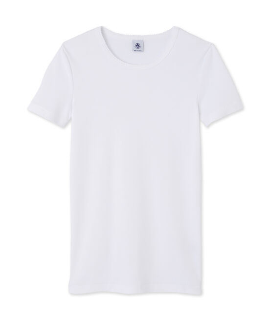 Einfarbiges kurzarm-t-shirt damen weiss ECUME