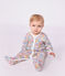 Strampler aus Doppeljersey mit Blumenmuster weiss/vielfarbig