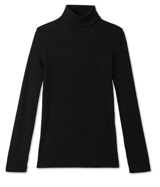 Einfarbiger Unterziehpullover für Damen schwarz NOIR