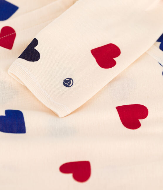 Baby-Pyjama aus Baumwolle, mit Herzmotiv weiss AVALANCHE/ MULTICO