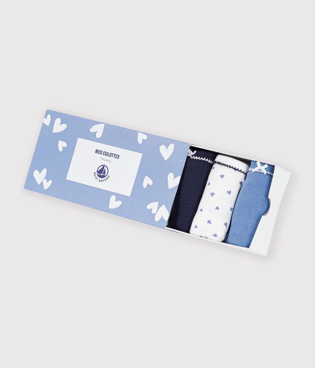 Set Damen-Slips aus Baumwolle mit Herzmotiv vielfarbig