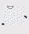 Kinderpyjama aus Baumwolle mit Sternenmuster weiss MARSHMALLOW/blau MEDIEVAL