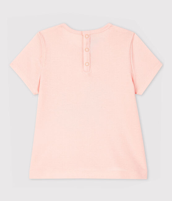 Kurzärmelige Baby-Bluse mit Kragen für Mädchen rosa MINOIS