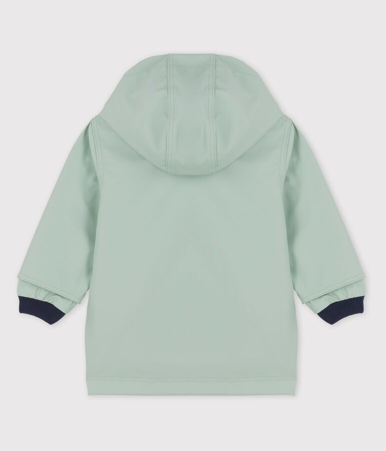 KLASSISCHE BABY-REGENJACKE AUS RECYCELTEM MATERIAL gr&uuml;n