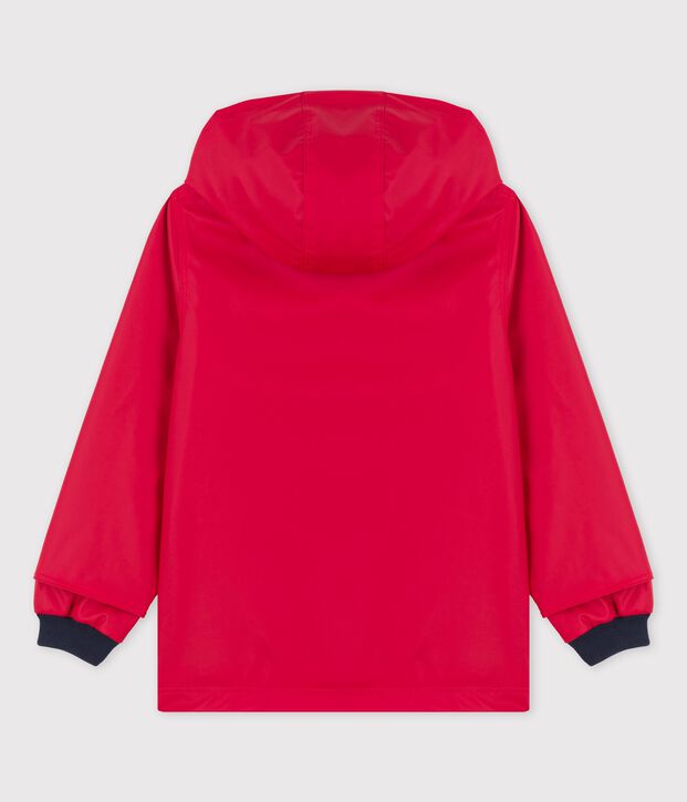 KLASSISCHE KINDER-REGENJACKE AUS RECYCELTEM MATERIAL rot