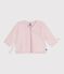 Baby-Wickeljacke aus Woll- und Baumwollstrick mit Lochstickerei BARELY
