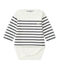 Dieses Baby-Mädchen-Streifenshirt weiss MARSHMALLOW/blau SMOKING