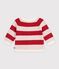 Baby-Cardigan aus Baumwolle mit Streifen rosa/rosa