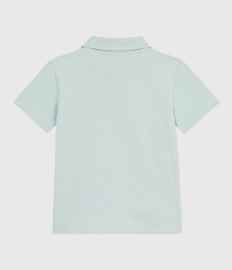 Kurz&auml;rmeliges Kinder-Poloshirt aus Baumwolle blau