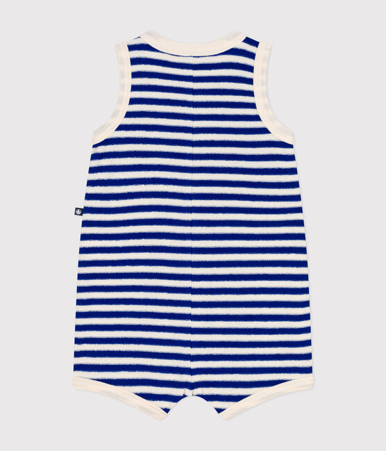 Baby-Kurzoverall aus Frottee blau SURF/ AVALANCHE
