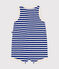 Baby-Kurzoverall aus Frottee blau SURF/ AVALANCHE