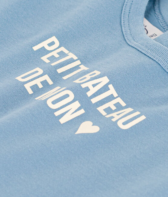 Langärmeliges Baby-T-Shirt aus Jersey blau AZUL