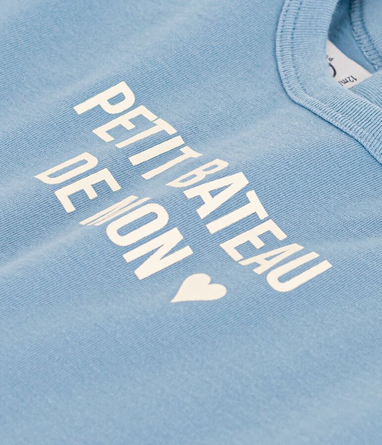 Lang&auml;rmeliges Baby-T-Shirt aus Jersey blau