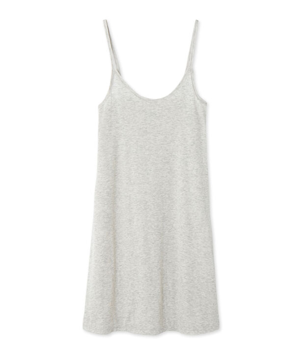 Chemise &agrave; bretelles femme en coton l&eacute;ger grau