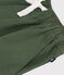 Kinder-Shorts aus Baumwoll-Twill und Leinen grün CROCO