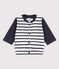 Baby-College-Jacke aus Jersey weiss MARSHMALLOW/blau SMOKING