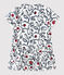 Bedrucktes Baby-Mädchen-Kleid weiss MARSHMALLOW/weiss MULTICO