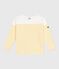 Langärmeliges Kinder-T-Shirt "Marinière" aus Baumwolle weiss MARSHMALLOW/ ORGE