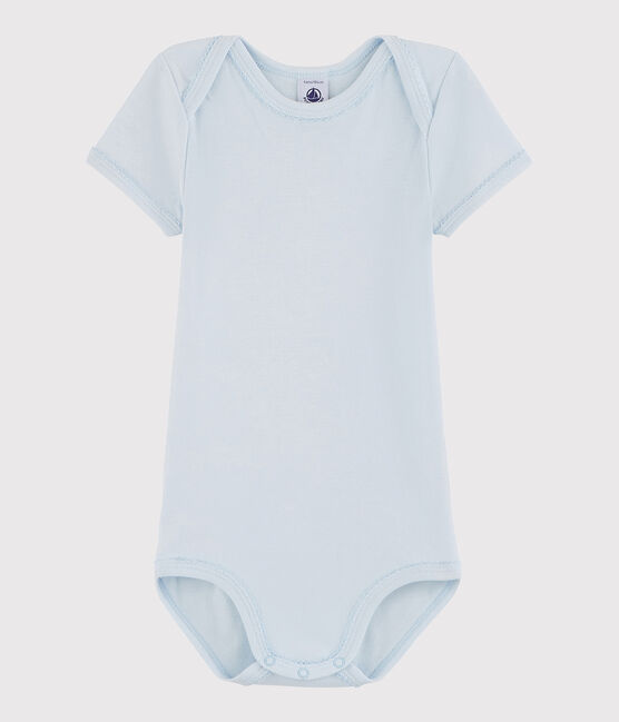 Kurzärmeliger Baby-Body Mädchen blau FRAICHEUR