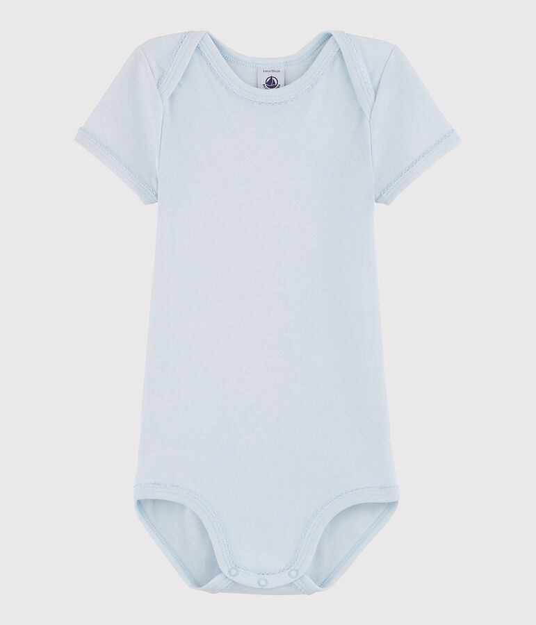 Kurz&auml;rmeliger Baby-Body M&auml;dchen blau