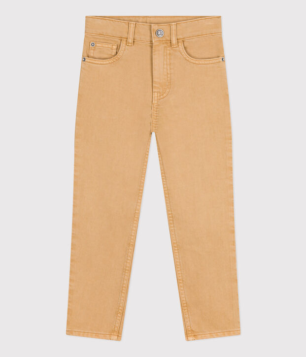 Kinderhose aus Denim f&uuml;r Jungen beige