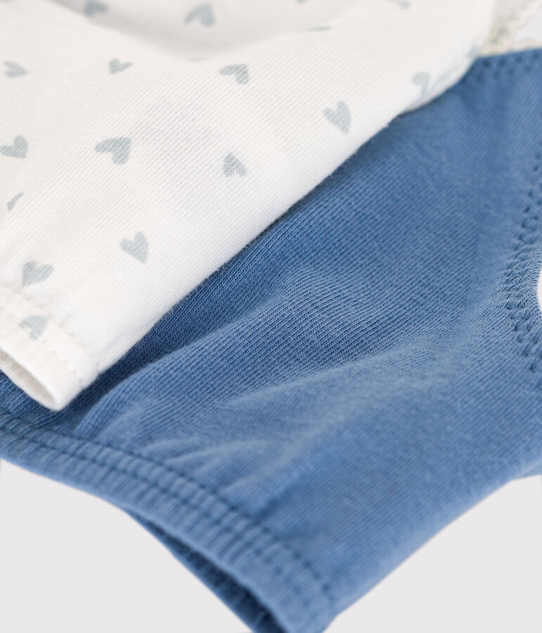 2er-Set Kinder-Bustier aus Baumwolle und Elastan mit Herz-Motiv vielfarbig